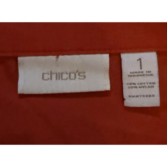Chico's Jacket Ladies Medium Coral Adjustable Sleeve - Picture 4 of 8
